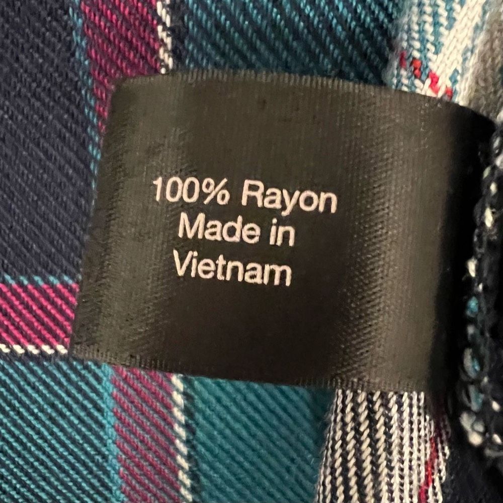 Lane Bryant Flannel 100% Rayon Long Sleeve Tunic Size 18/20 - Picture 8 of 11